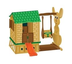 KING HOUSE WITH SLIDE AND SWING